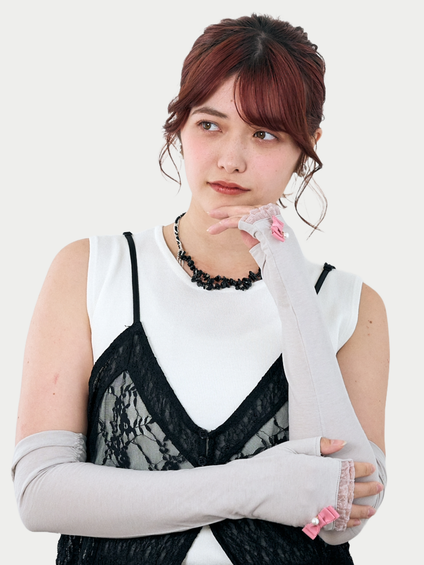 Pearl Ribbon Arm-Cover