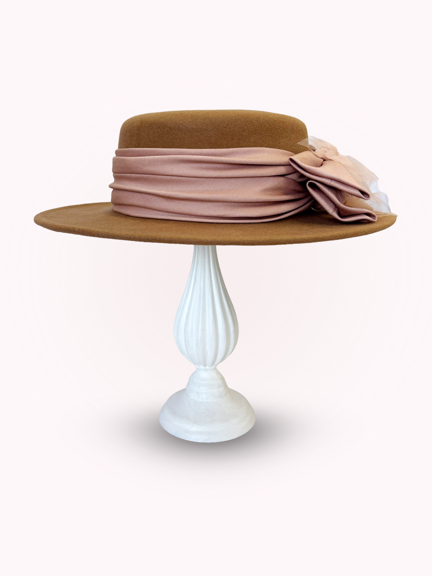 W Tulle Ribbon Canotier
