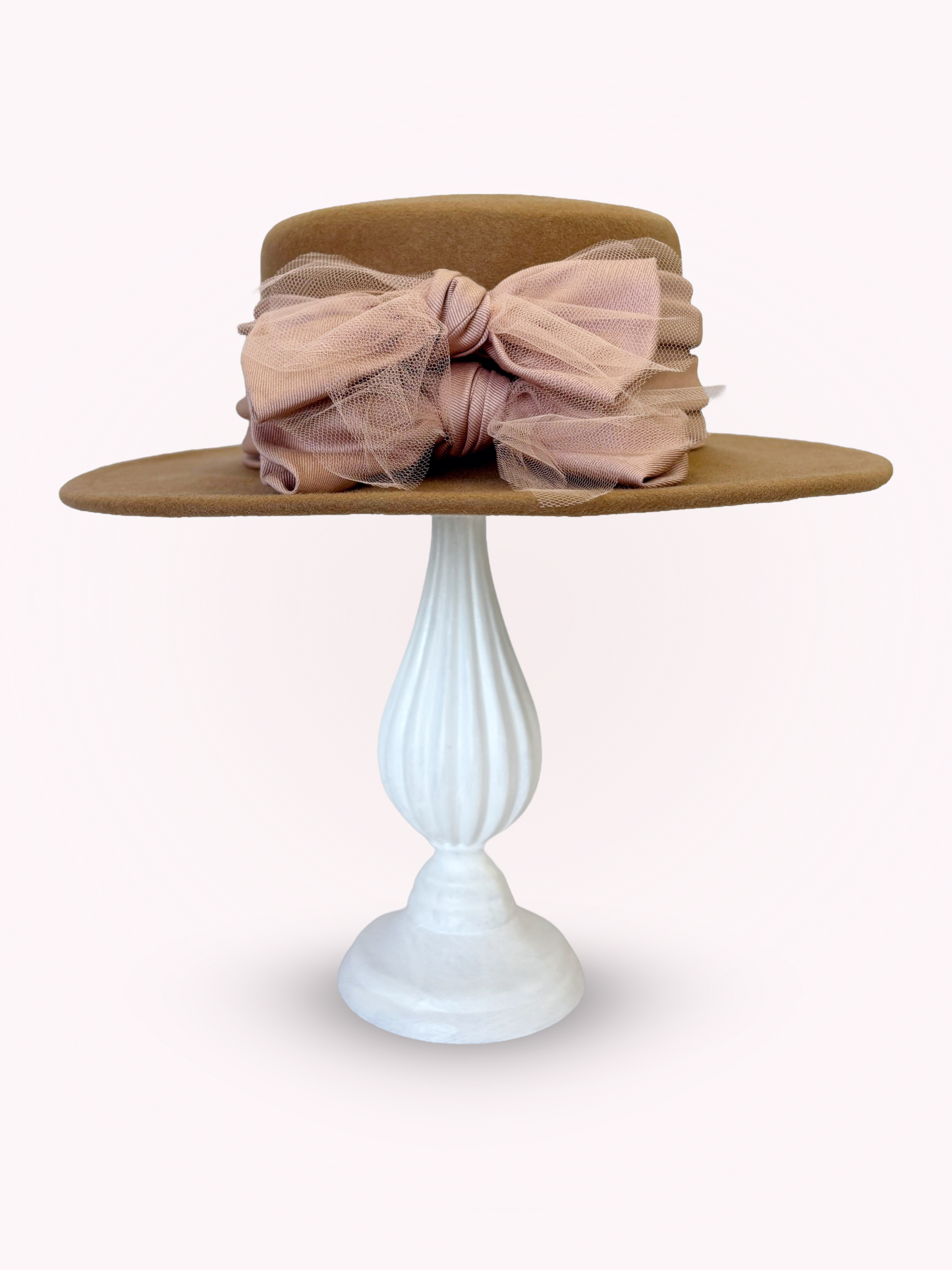 W Tulle Ribbon Canotier