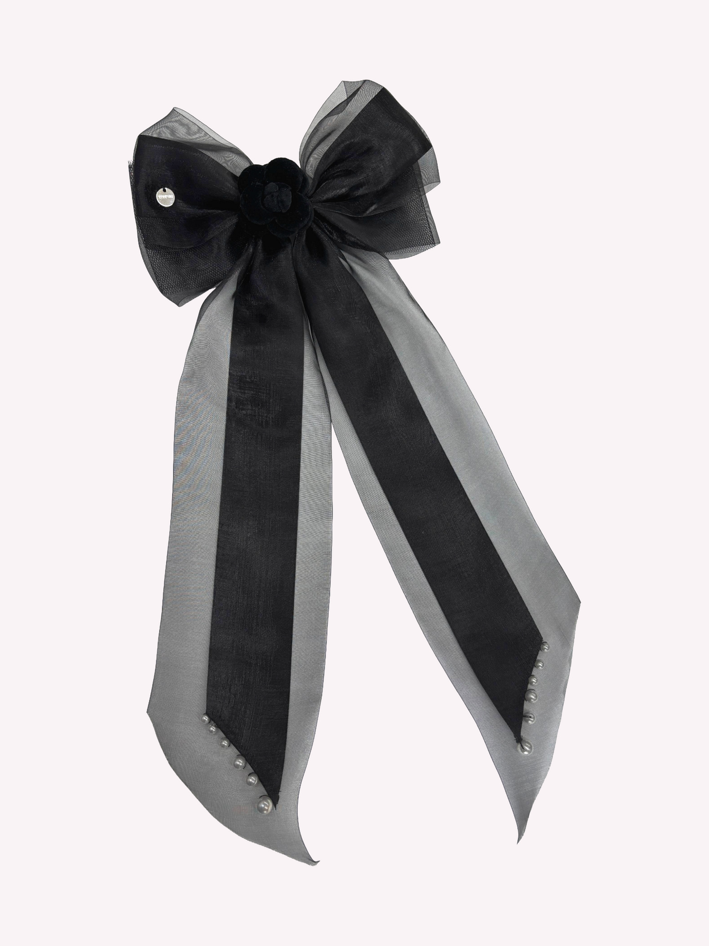 Camellia Ribbon CP Barrette