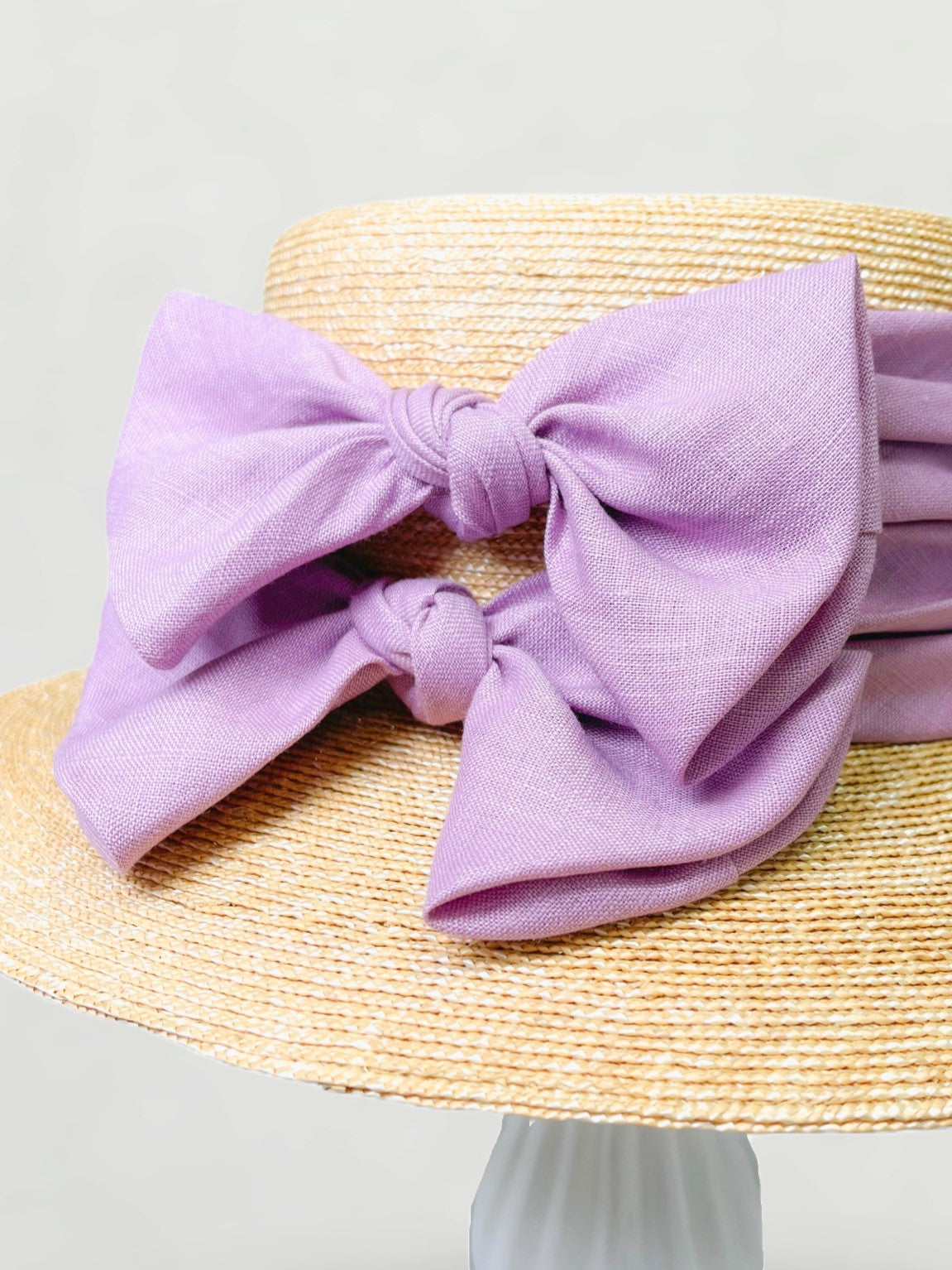 W Ribbon Canotier