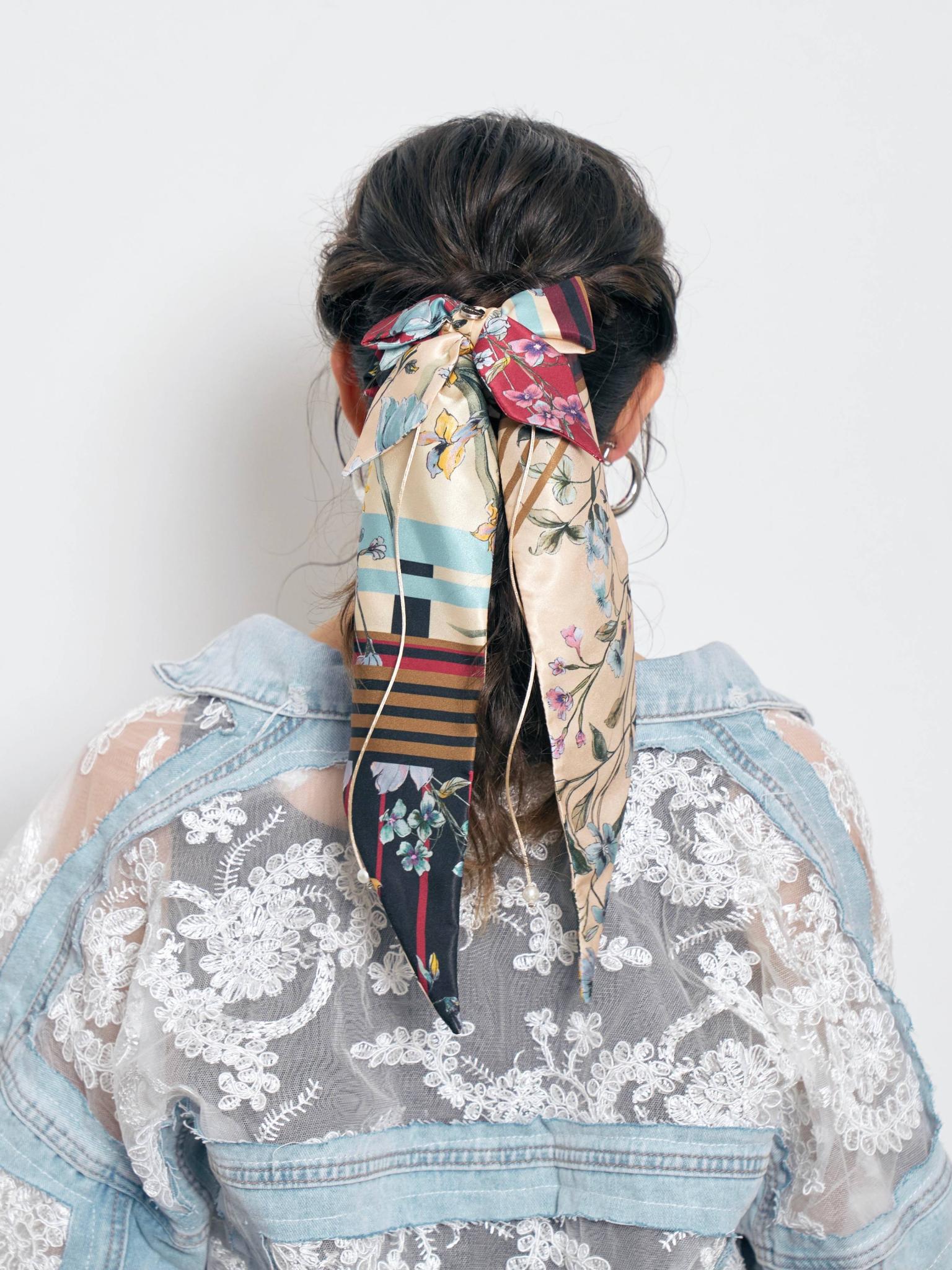Floral Scarf Ribbon Chou Chou – ETRE'MIU