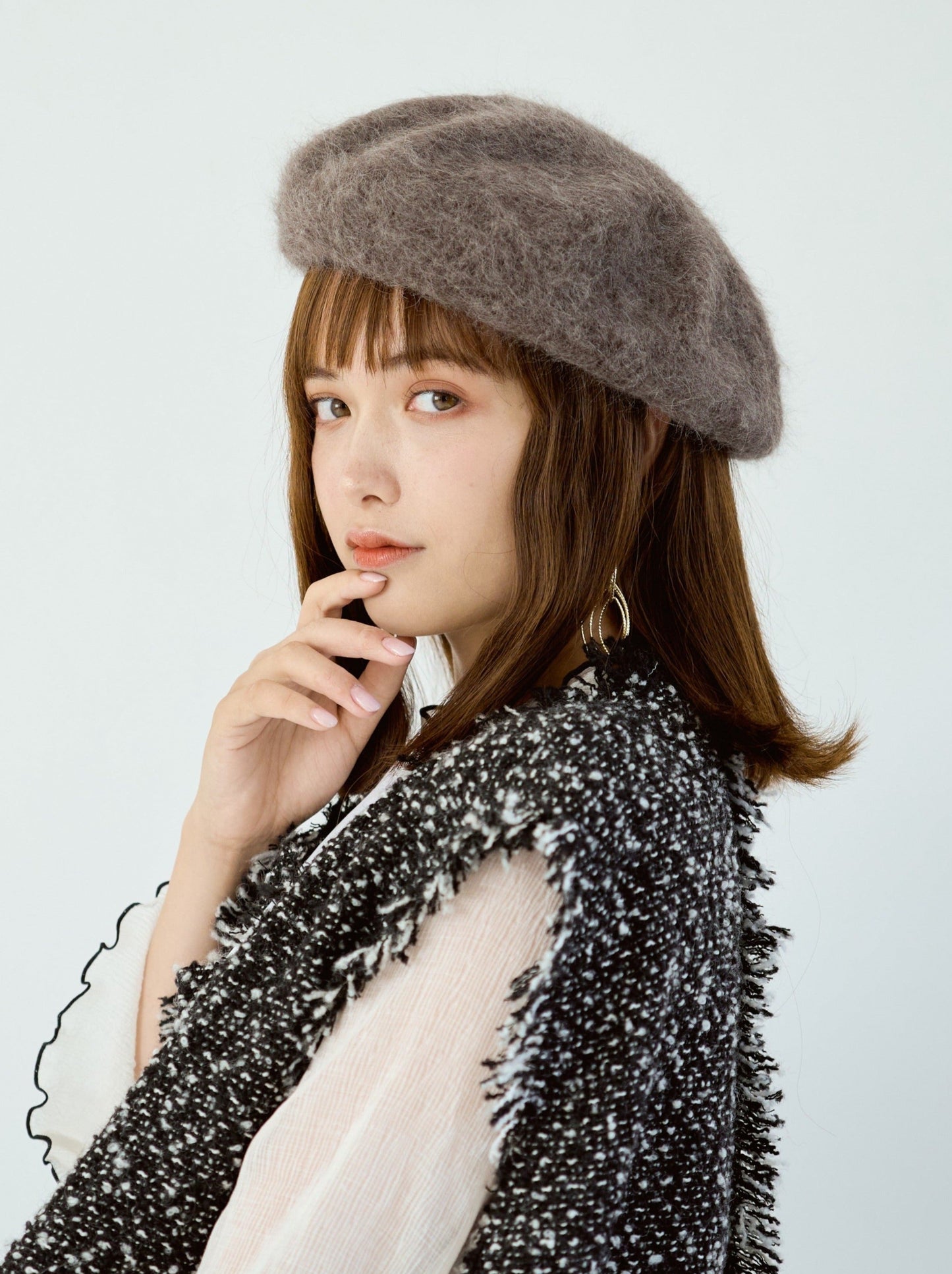 Angora Fur Beret