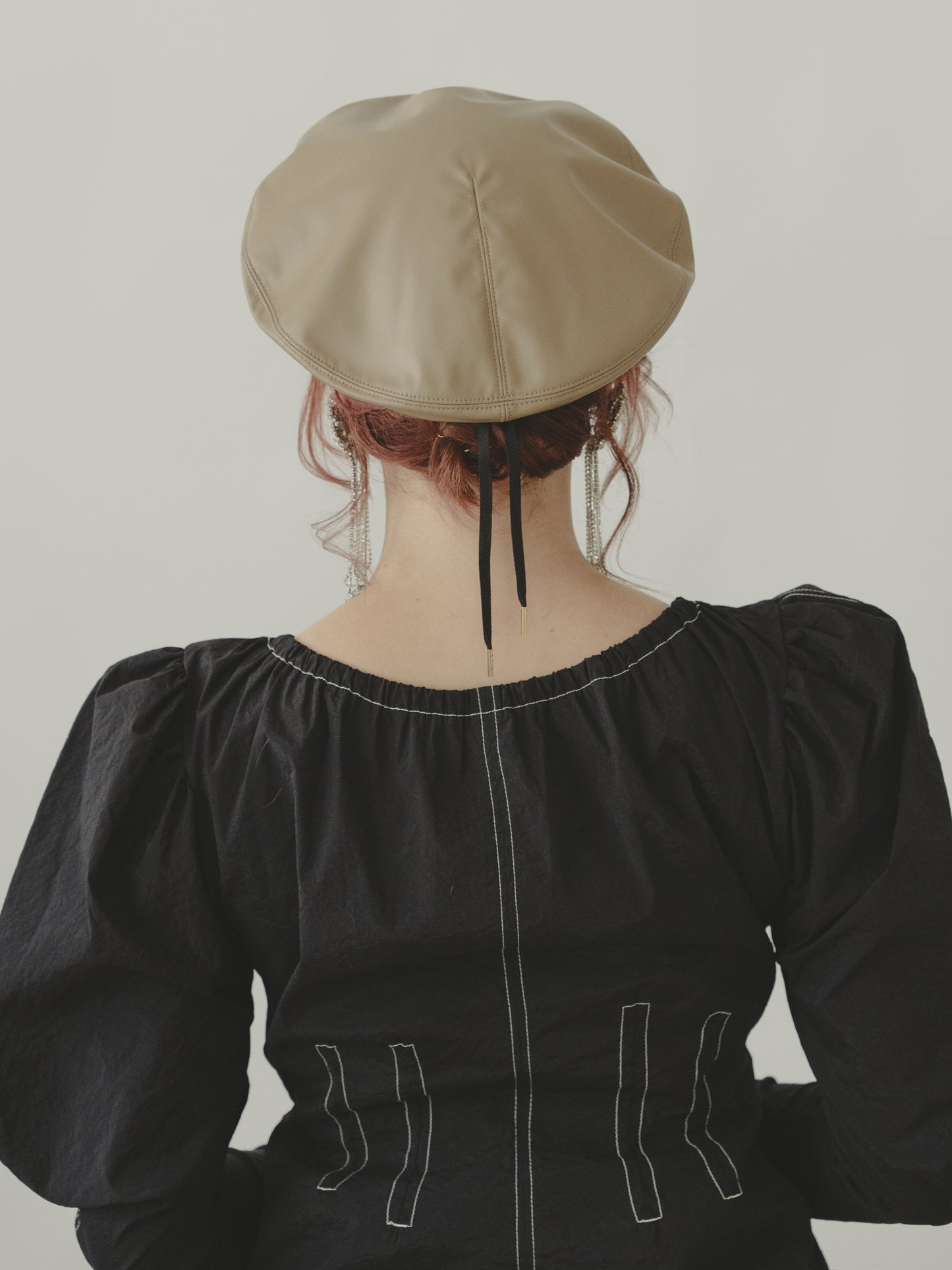 Fake Leather Beret