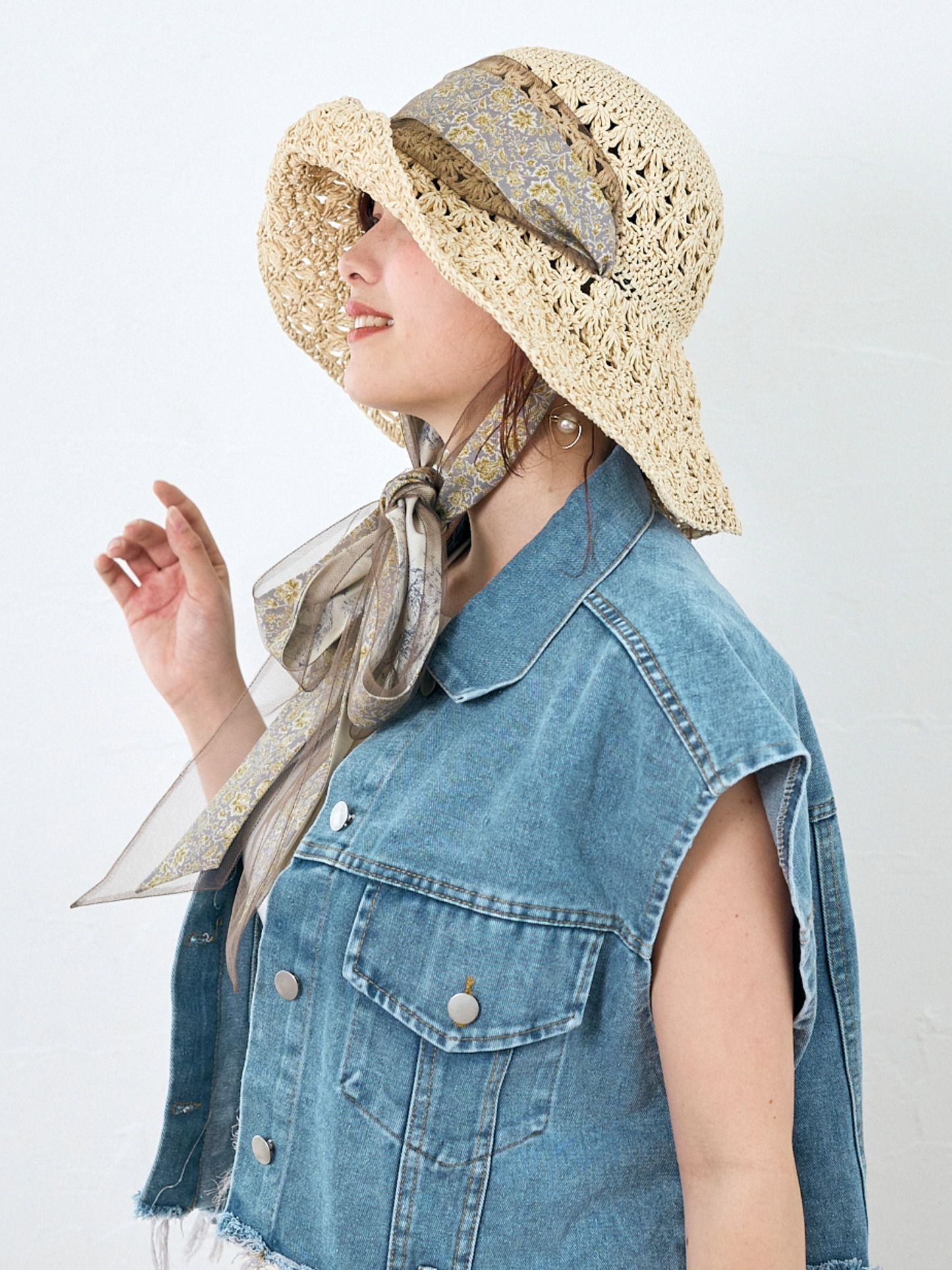 French Riviera Vibe Flower Hat　　