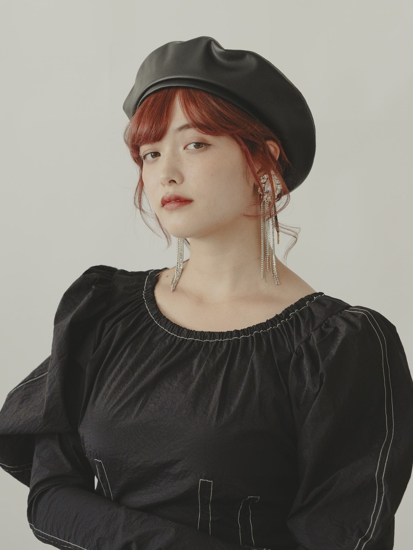 Fake Leather Beret