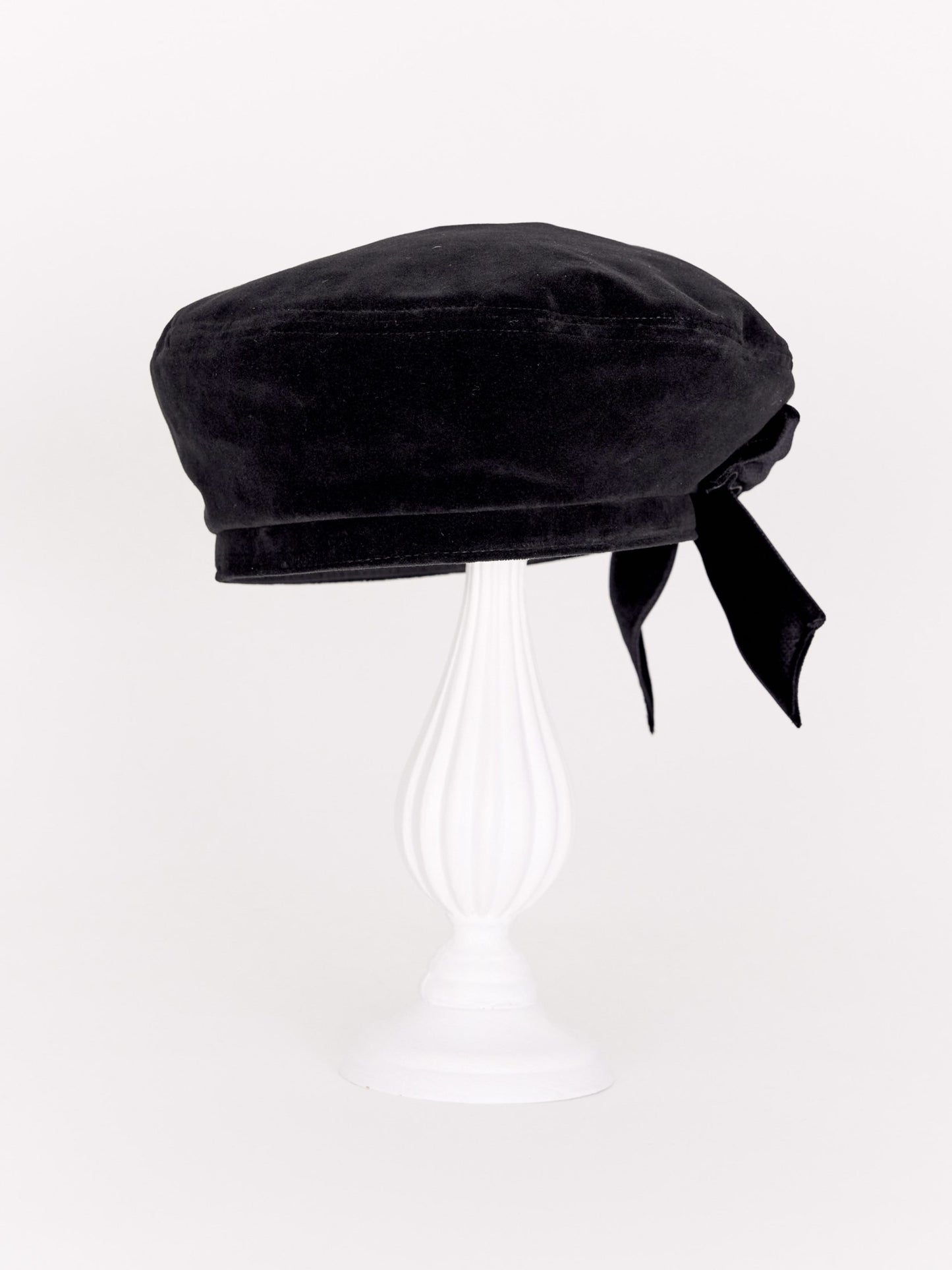 Velour Ribbon Beret