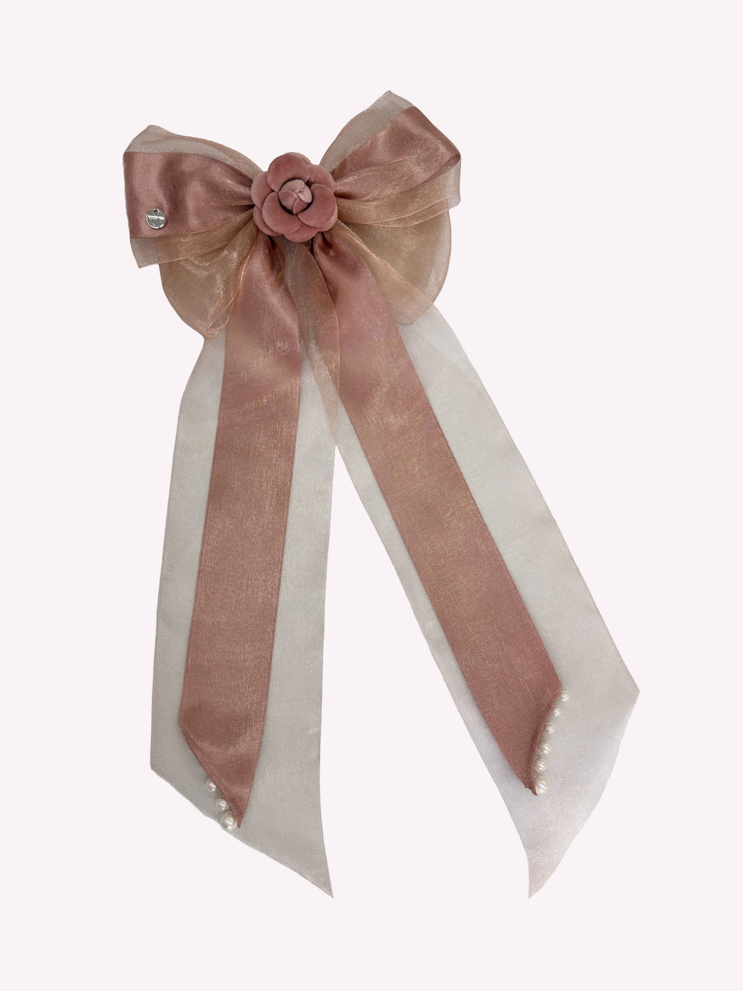 Camellia Ribbon CP Barrette