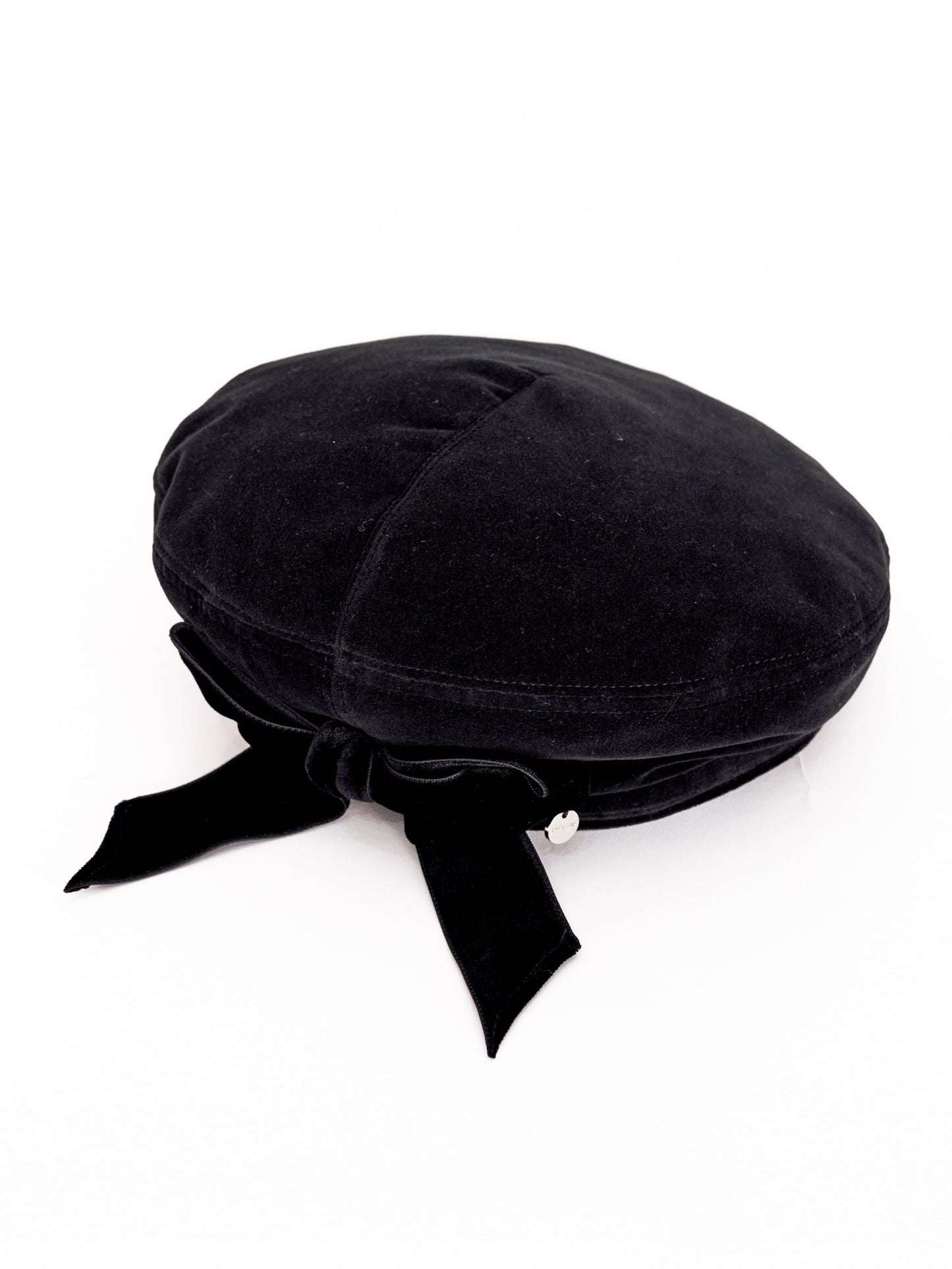 Velour Ribbon Beret