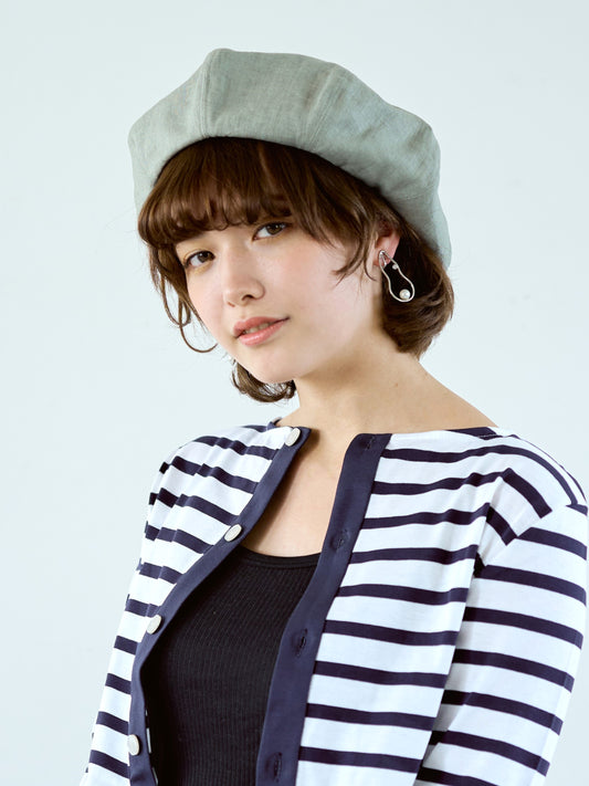 Linen 8 Panel Beret