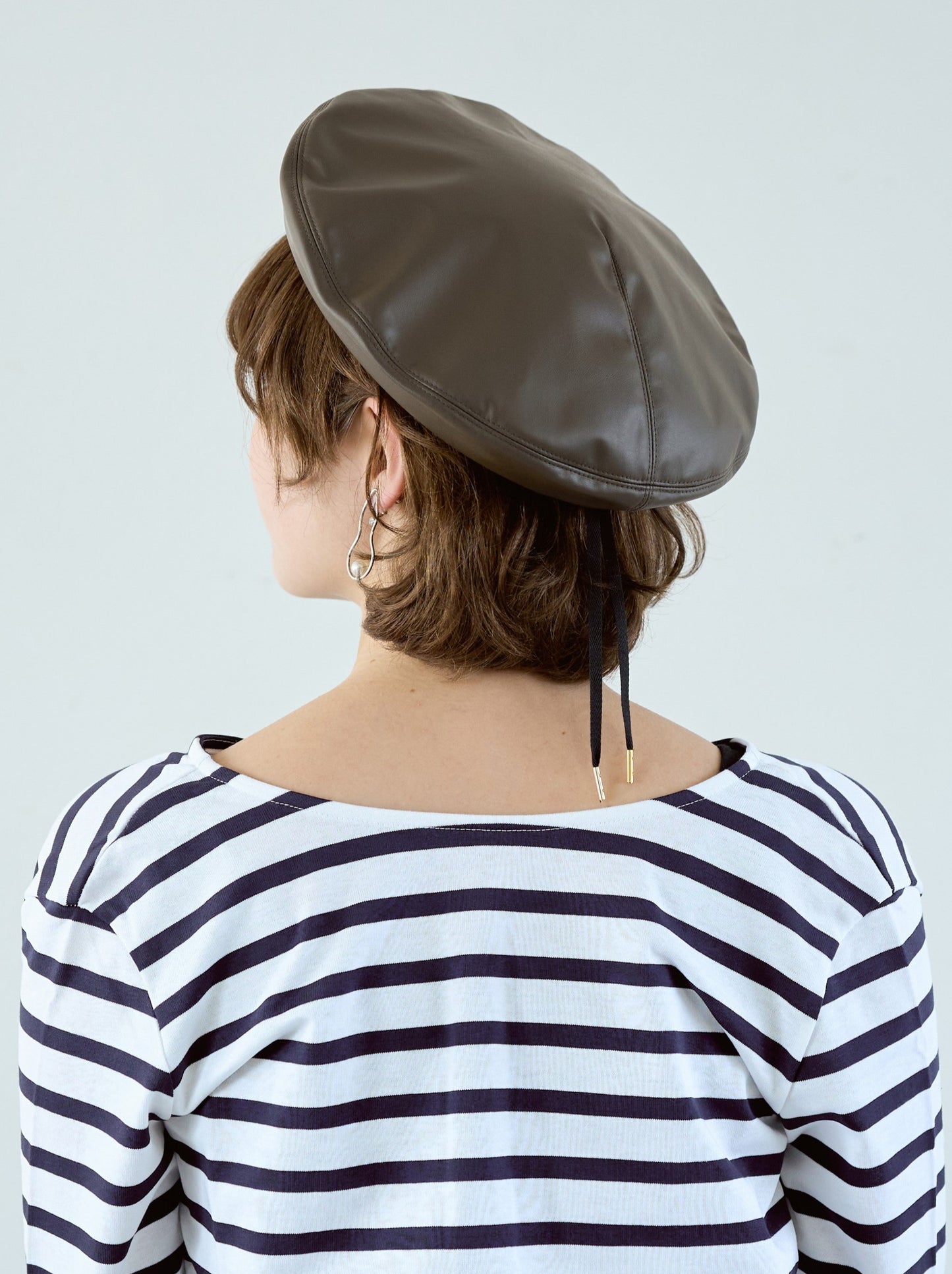 Fake Leather Beret