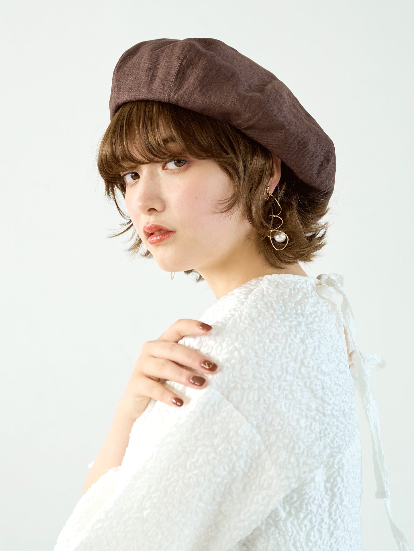 Linen 8Panel Beret