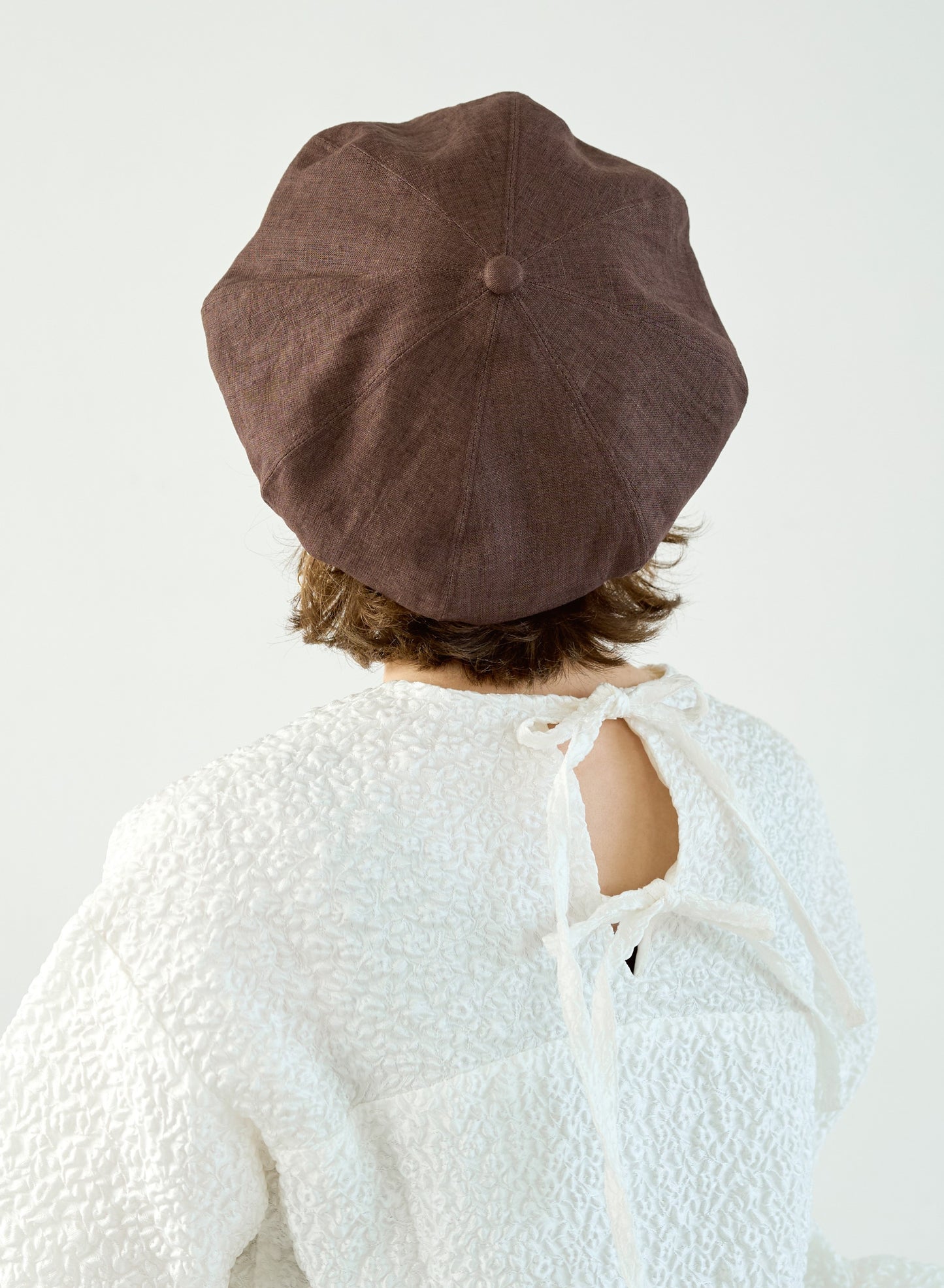 Linen 8Panel Beret