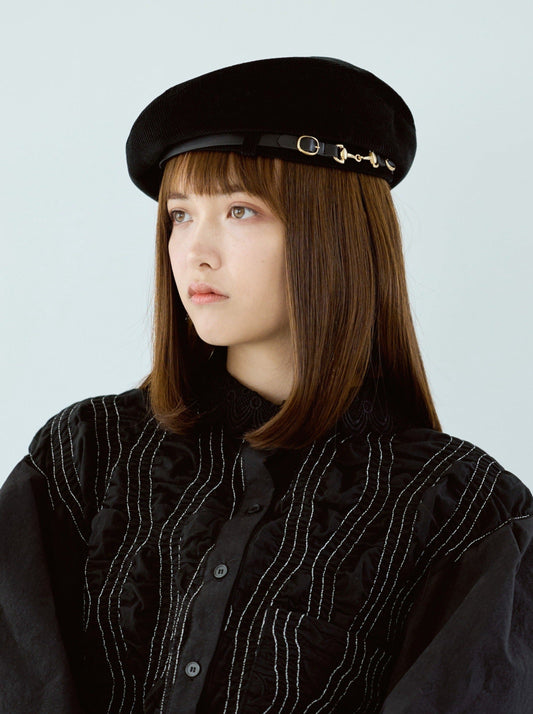 Corduroy Bit Beret