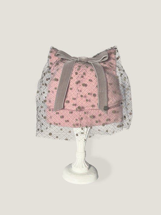 Dot Neco Knit 3｜猫耳デザインとドットチュールのニット帽｜Pinkカラー｜商品画像9