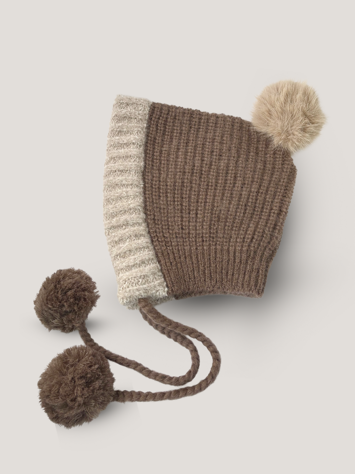 Snowball Pom Pom Knit Hood｜雪球绒球针织兜帽