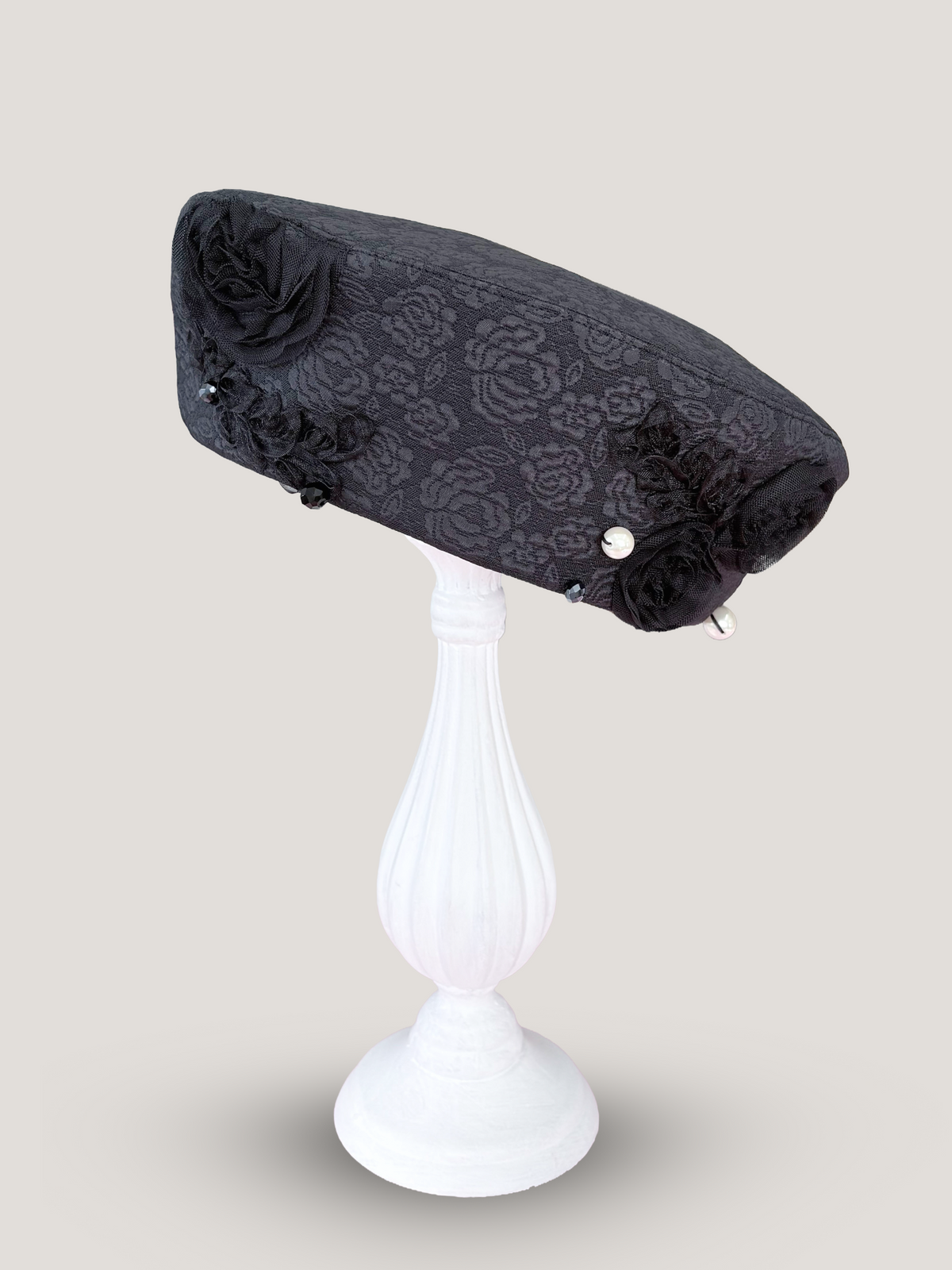 ETRE'MIU Rose Couture Beret 玫瑰提花刺繡貝雷帽