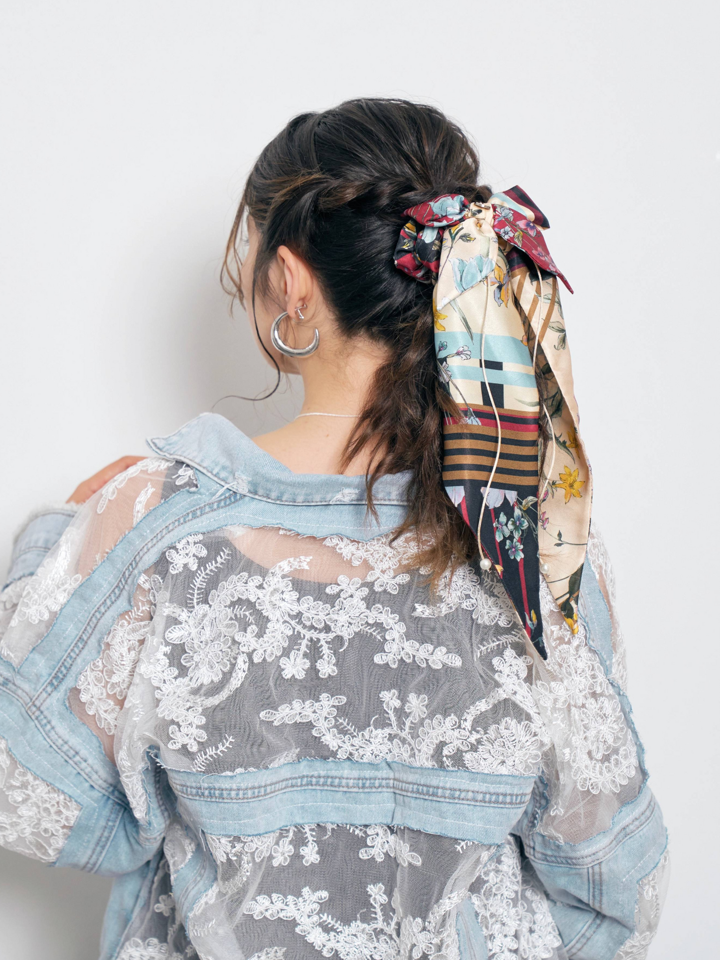 Floral Scarf Ribbon Chou Chou