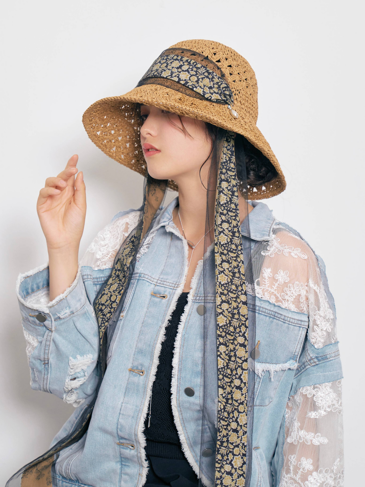 Pearl French Riviera Flower Hat