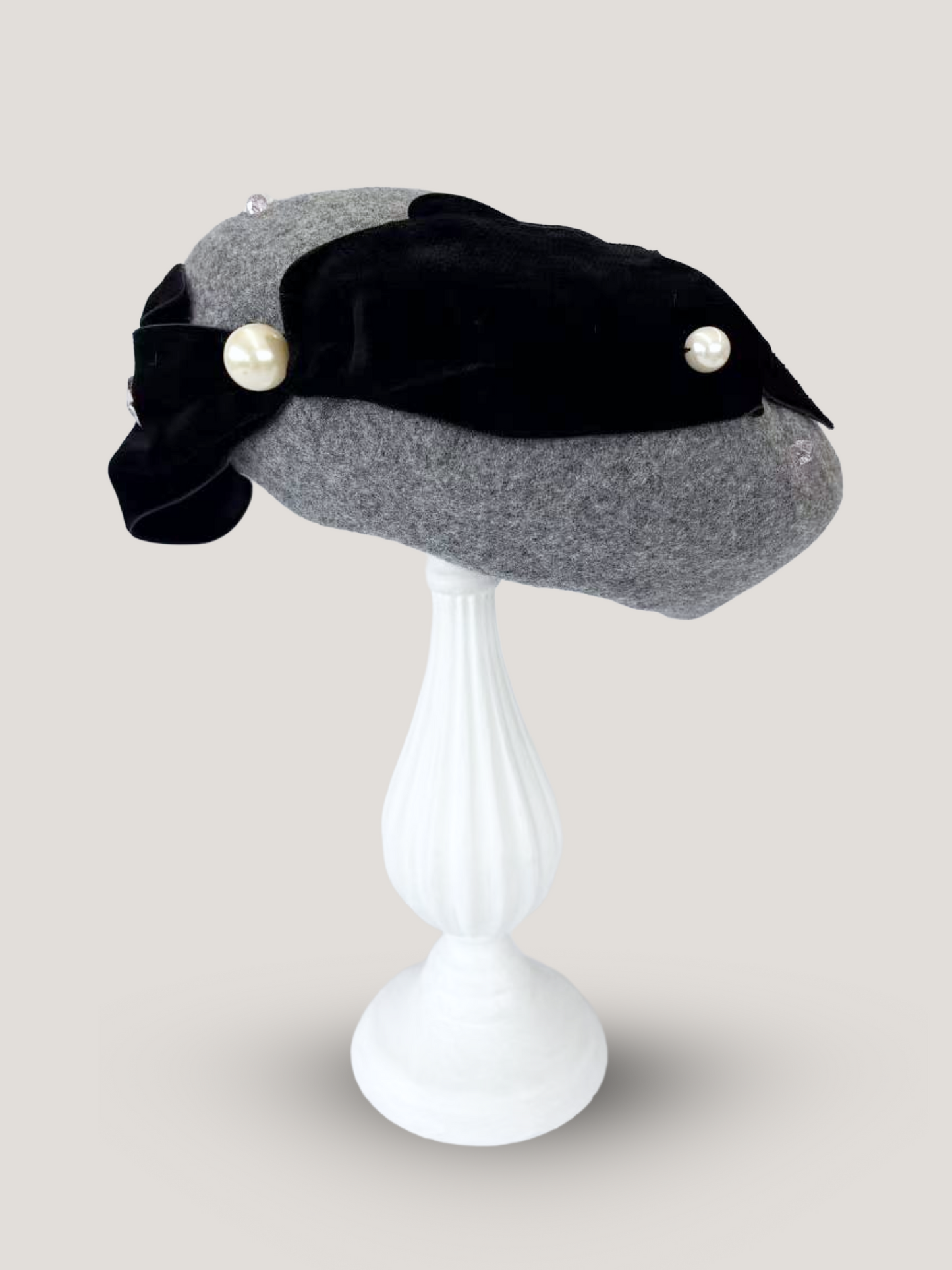 Luna Pearl Ribbon Beret