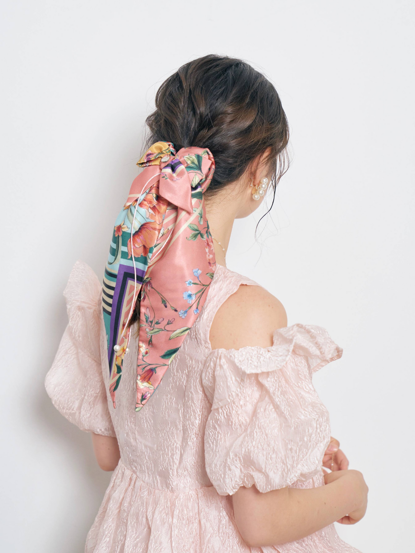 Floral Scarf Ribbon Chou Chou