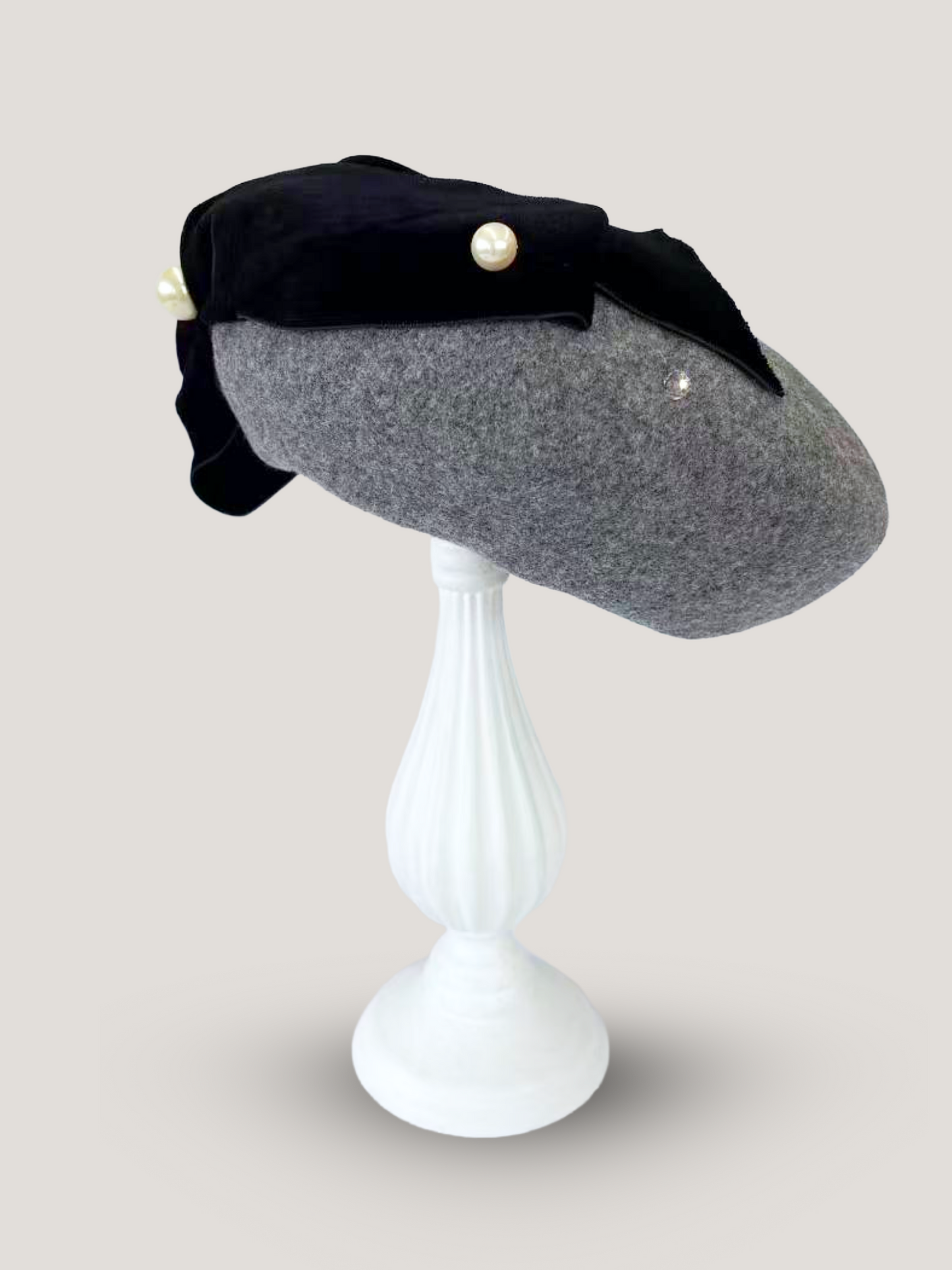 Luna Pearl Ribbon Beret