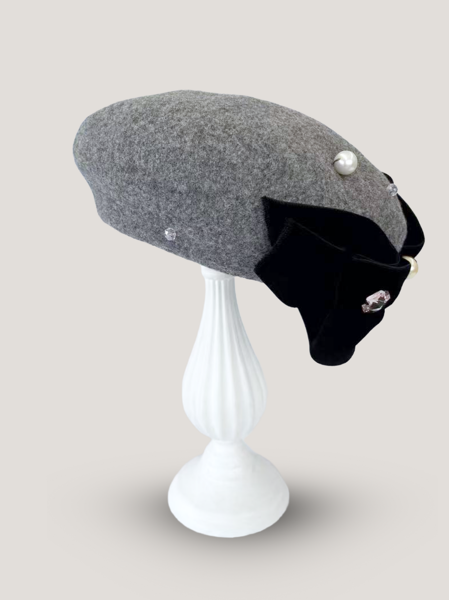 Luna Pearl Ribbon Beret