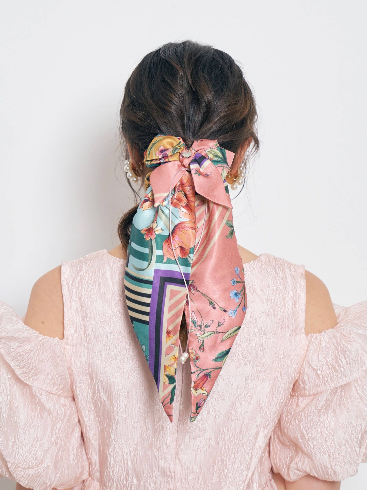 Floral Scarf Ribbon Chou Chou