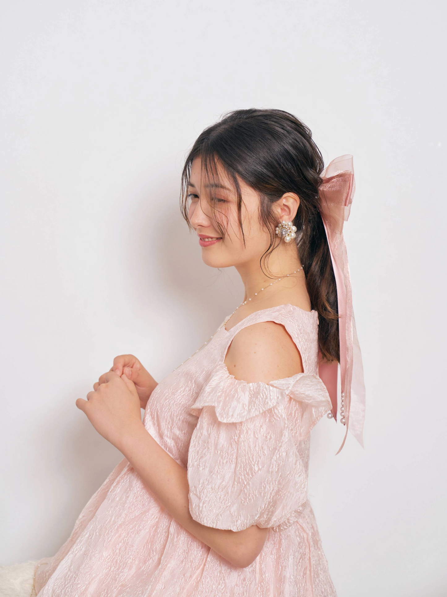 Camellia Ribbon CP Barrette