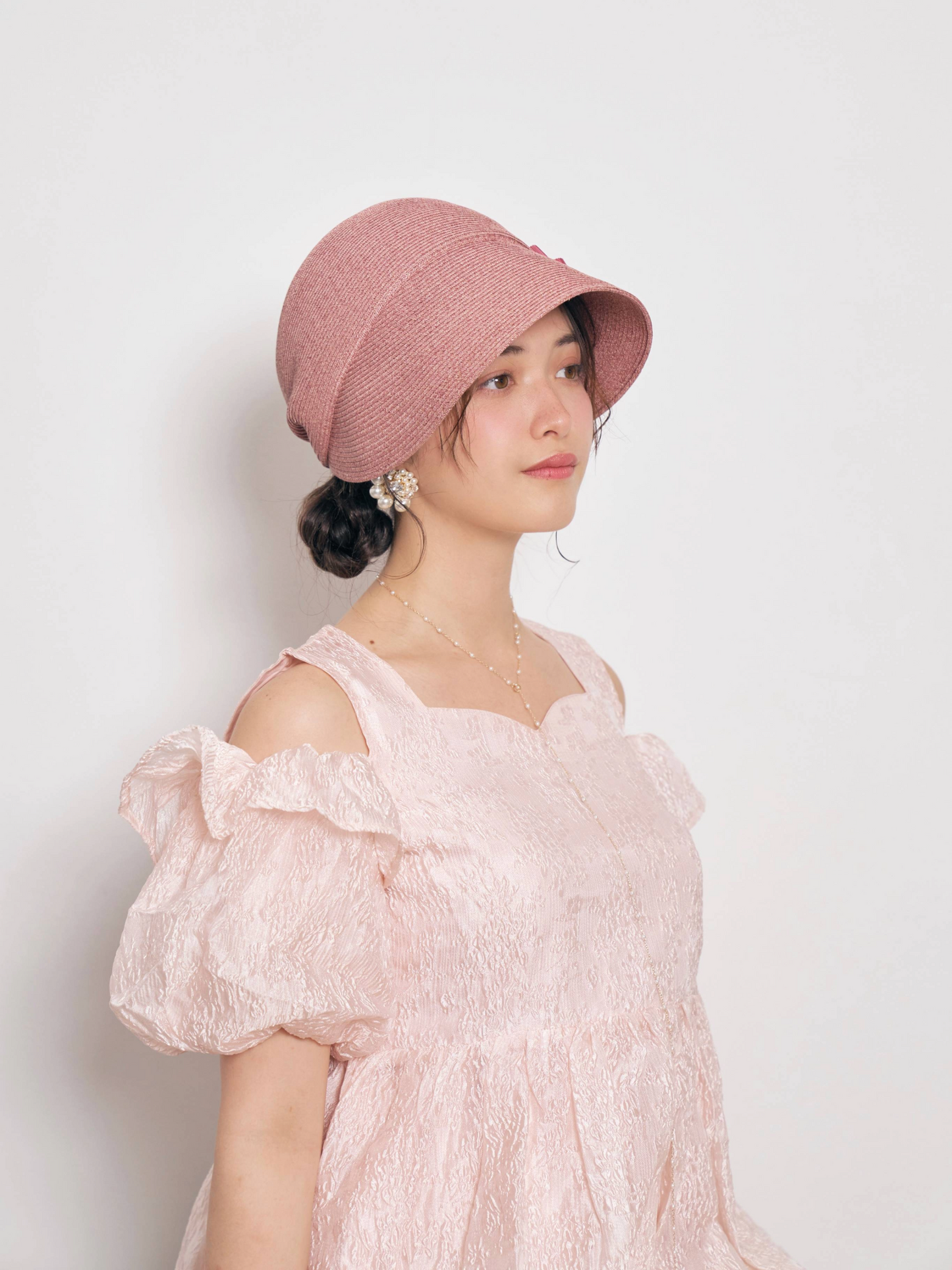 Pearl Side Ribbon Casquette