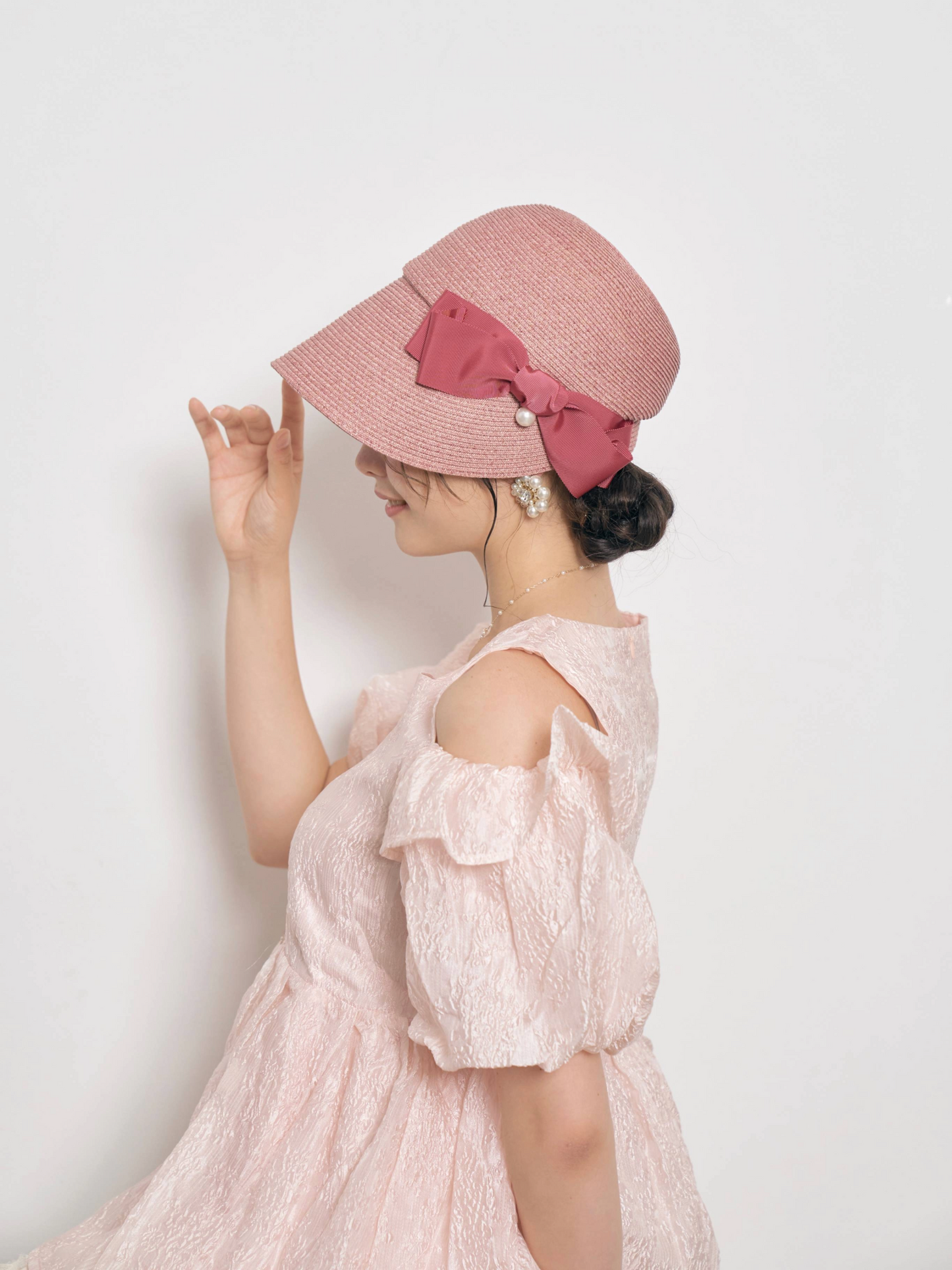 Pearl Side Ribbon Casquette