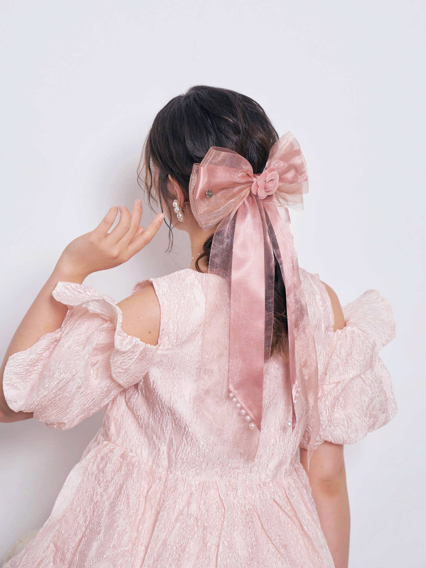 Camellia Ribbon CP Barrette