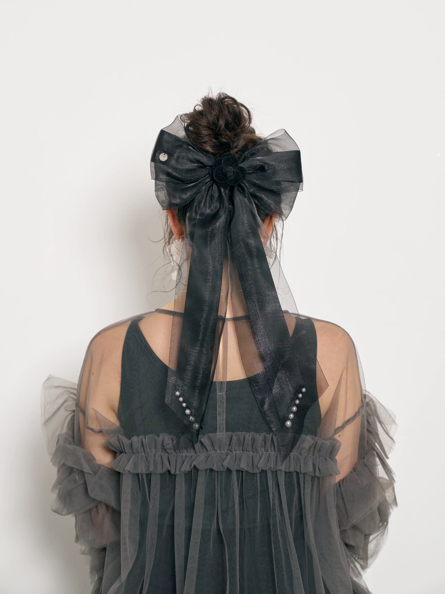 Camellia Ribbon CP Barrette
