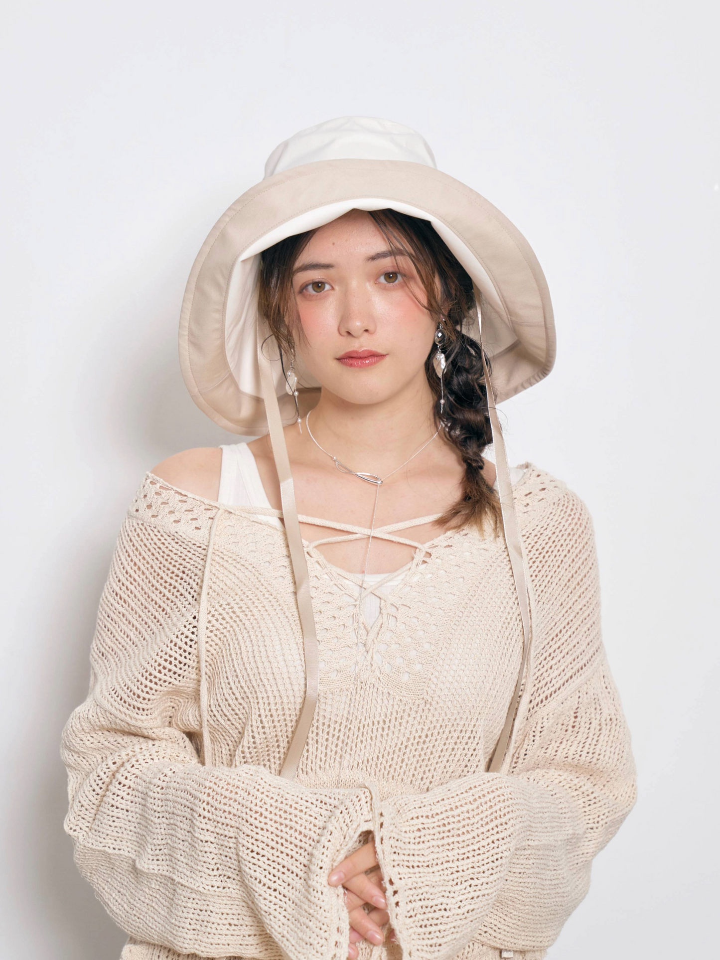 Gather Long Brim Hat