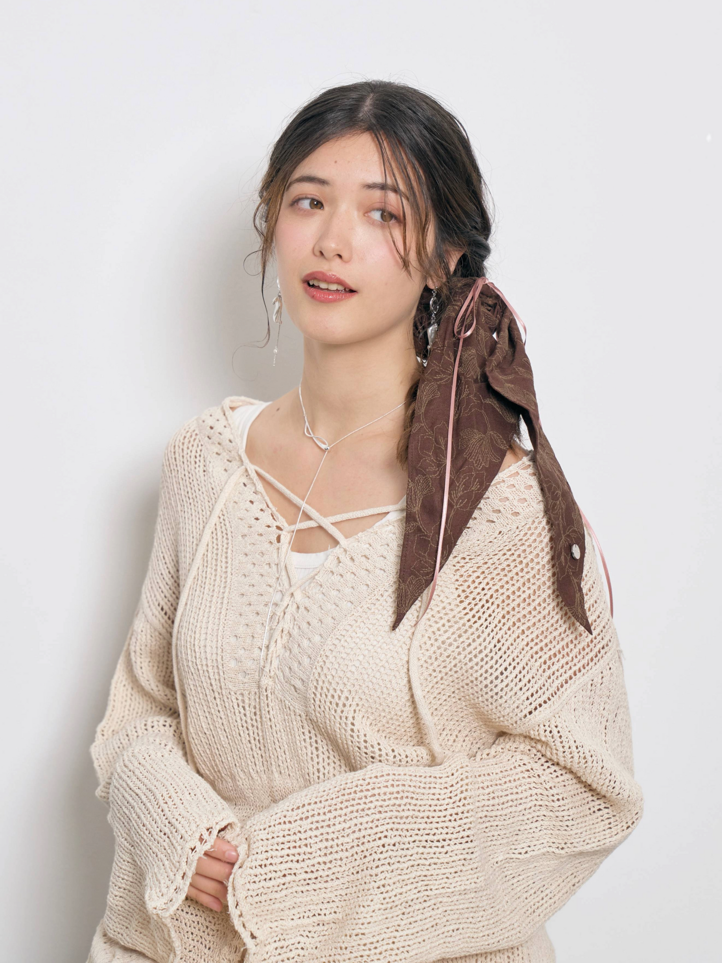 Linen French Ribbon Chou Chou