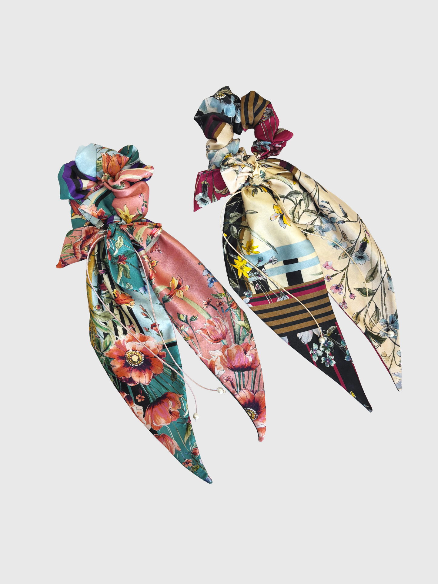 Floral Scarf Ribbon Chou Chou