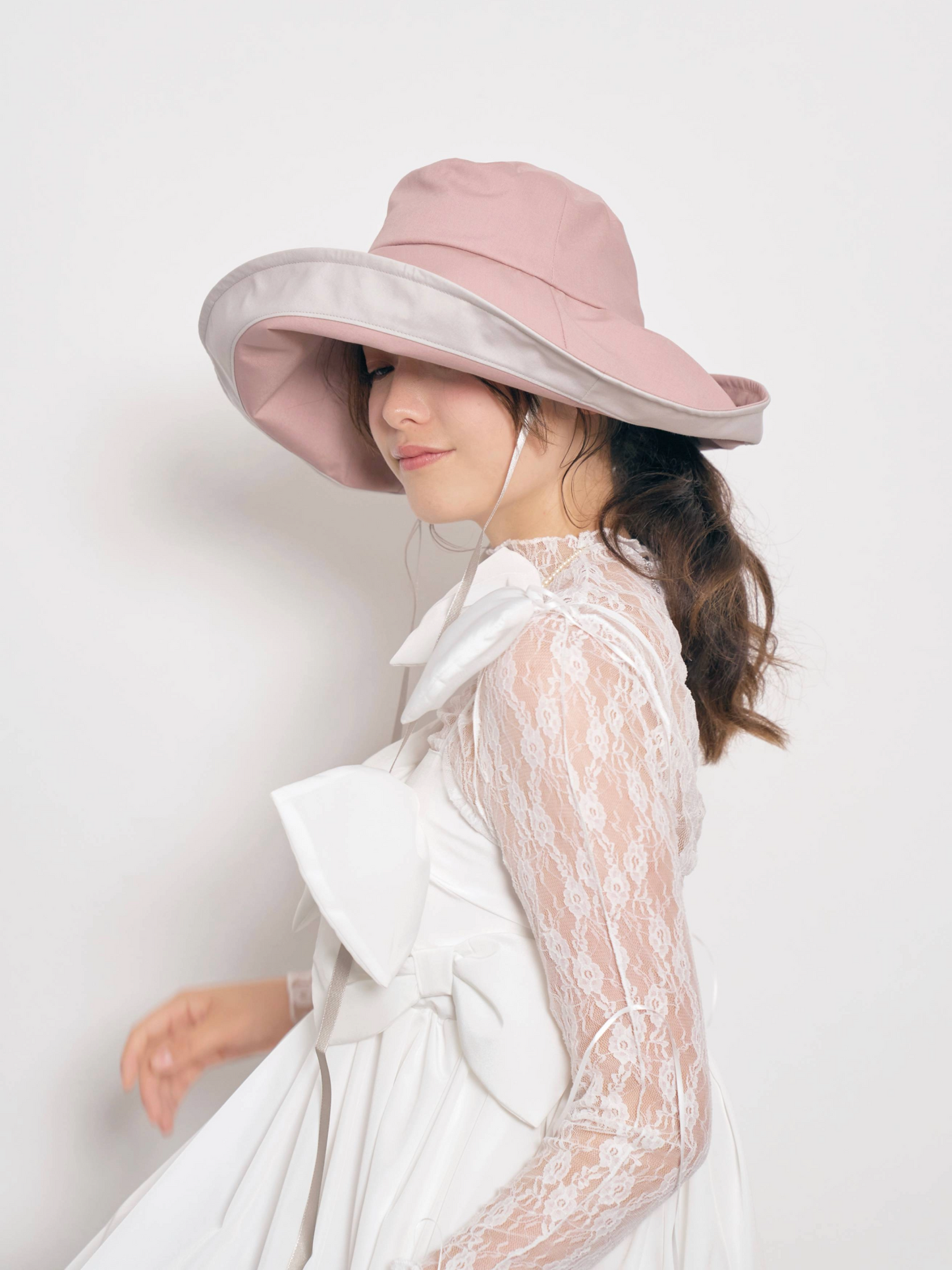 Gather Long Brim Hat