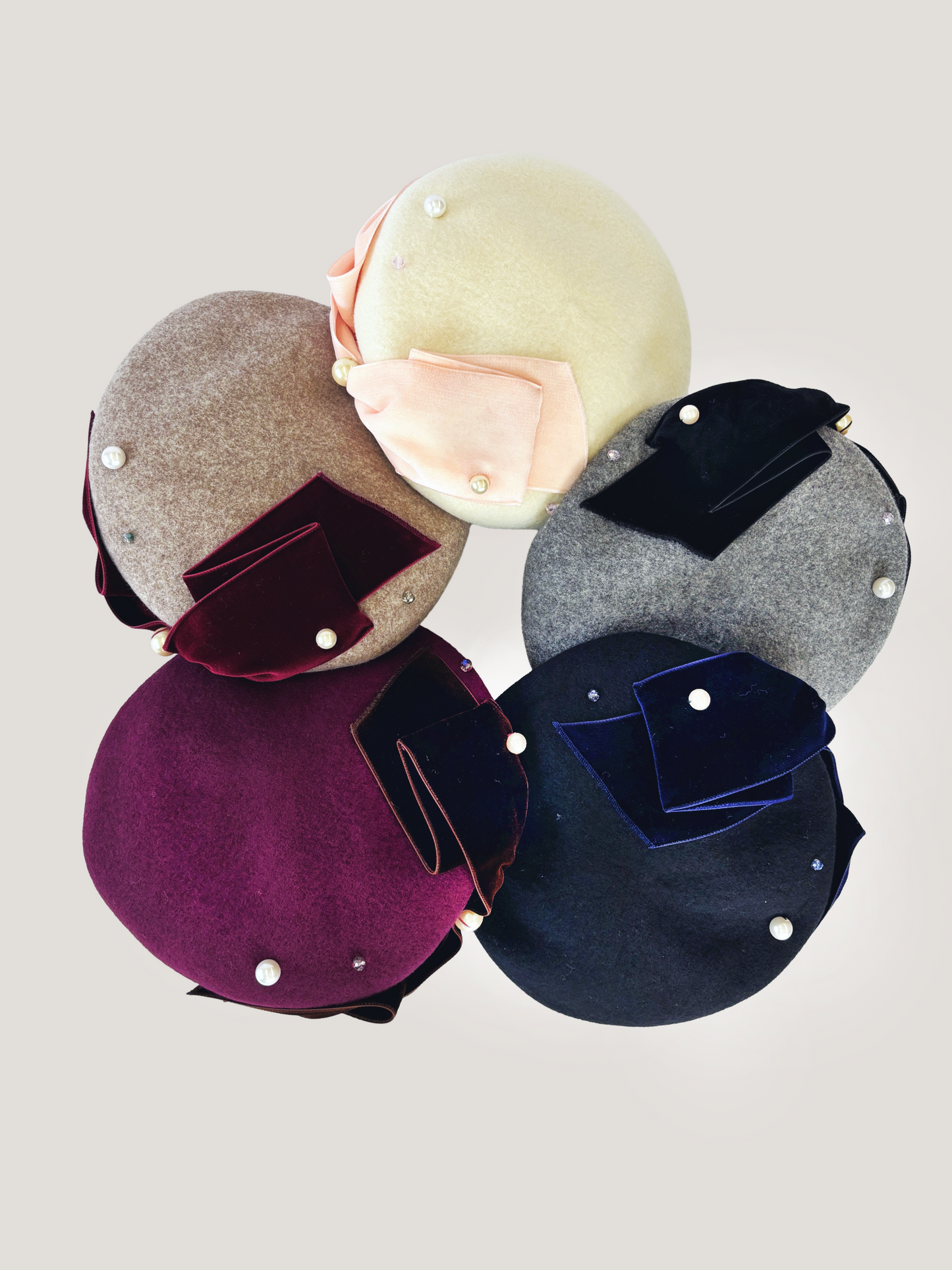 Luna Pearl Ribbon Beret