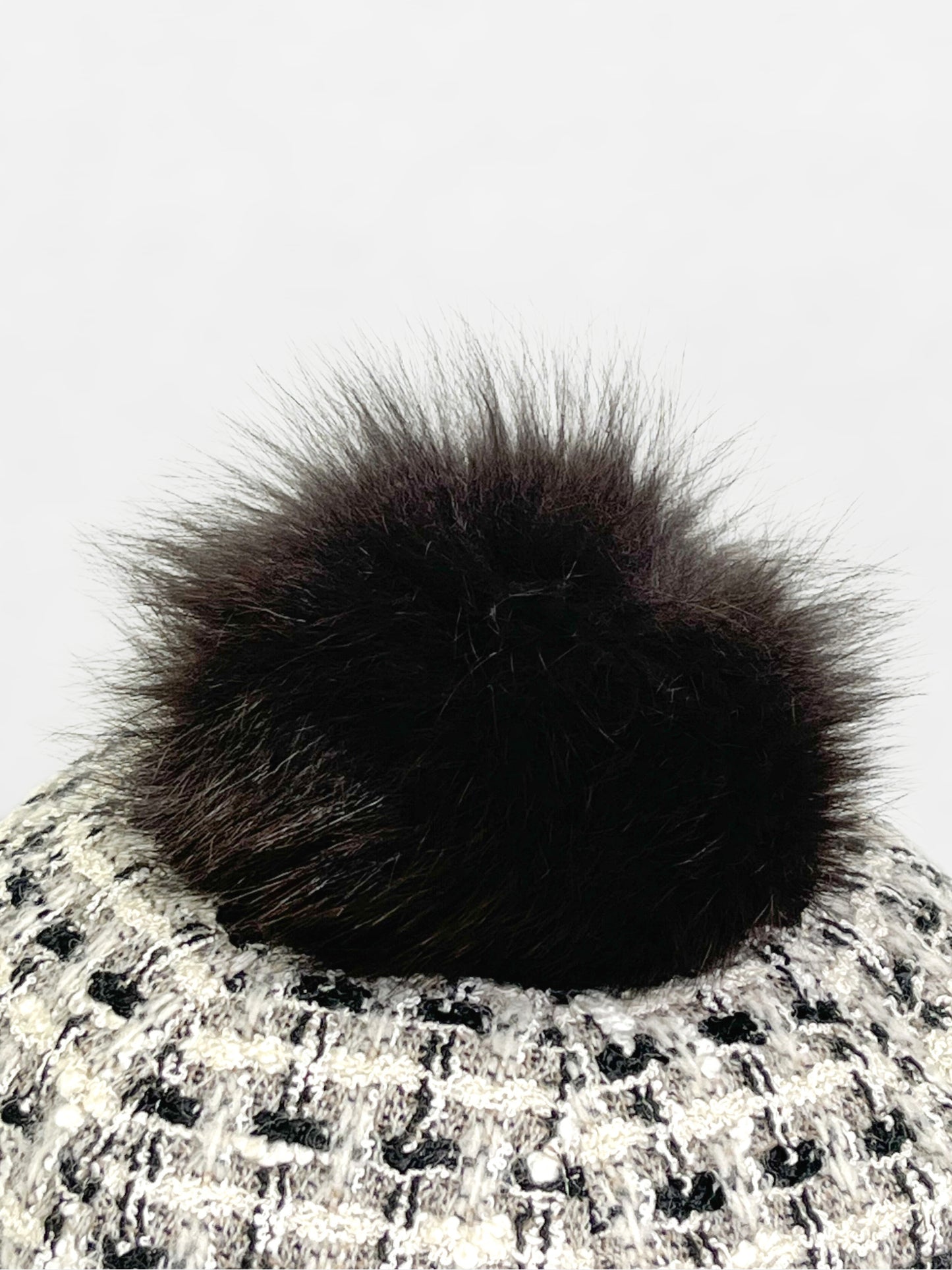 Pompom Tweed Beret